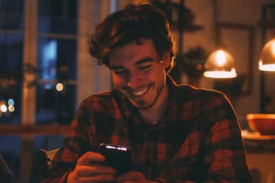 En person, der holder en telefon op og forsøger at tage en selfie med sin tilbageholdende date.