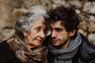 Una coppia che ha una conversazione aperta e onesta, guardandosi con comprensione.