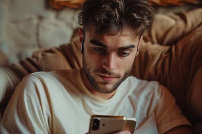 Ruka rychle píšící komentář na obrazovce telefonu, s bublinou oznámení ukazující nový příspěvek.